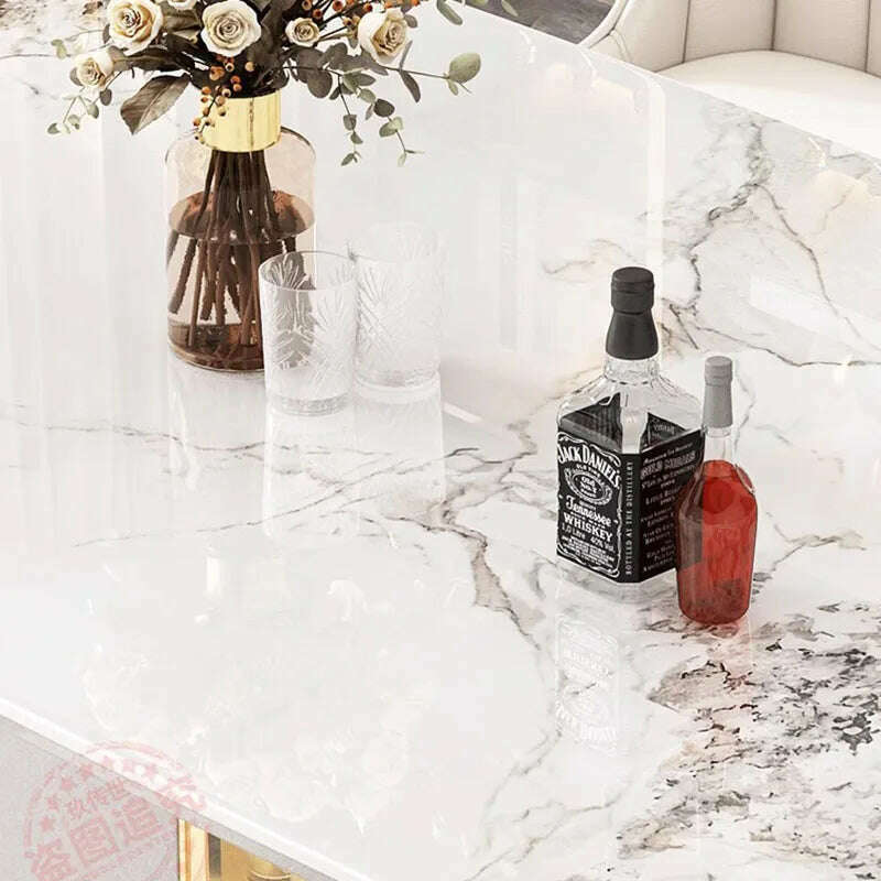 KIMLUD, Luxury Extendable Dining Table Nordic Modern Living Room Dining Table Minimalist Design Mesa De Comedor Kitchen Furniture, KIMLUD Womens Clothes