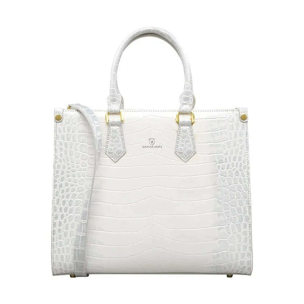 KIMLUD, Luxury Fashion Crocodile Leather Women's Handbags Shoulder Tote Bag Large Capacity Designer Portable Ladies Top Handle Bags, KIMLUD Womens Clothes