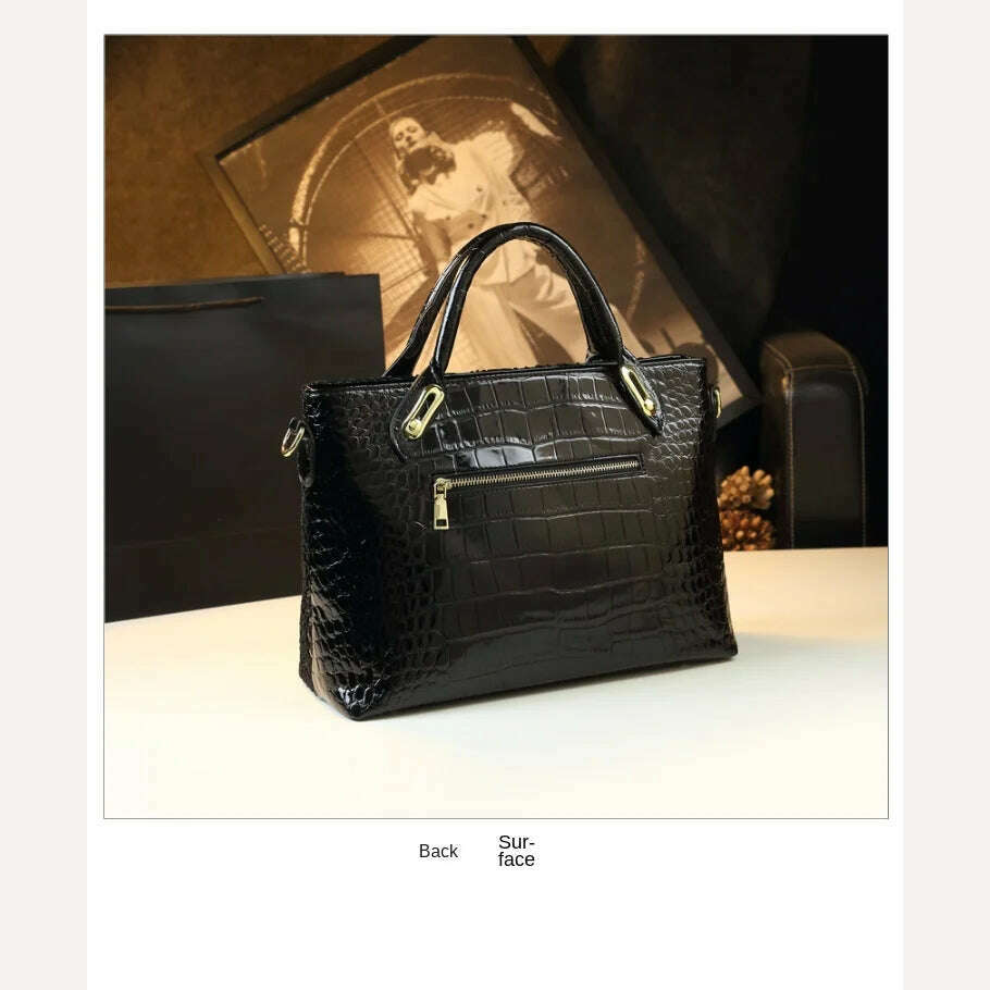 KIMLUD, Luxury fashion diamonds Women's handbag large capacity briefcase laptop bag ladies Lace bag new female Shoulder messenger bags, KIMLUD Womens Clothes