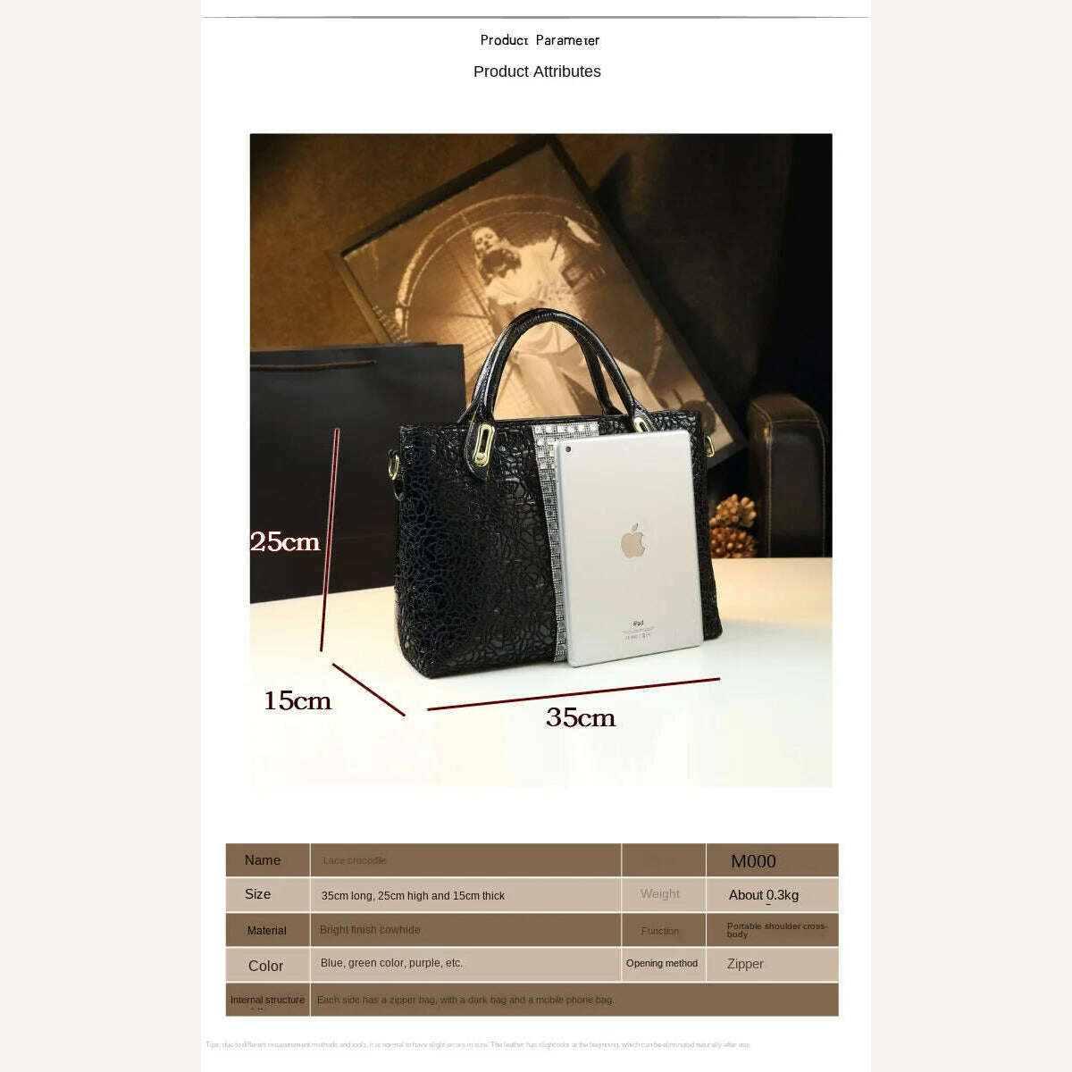 KIMLUD, Luxury fashion diamonds Women's handbag large capacity briefcase laptop bag ladies Lace bag new female Shoulder messenger bags, KIMLUD Womens Clothes
