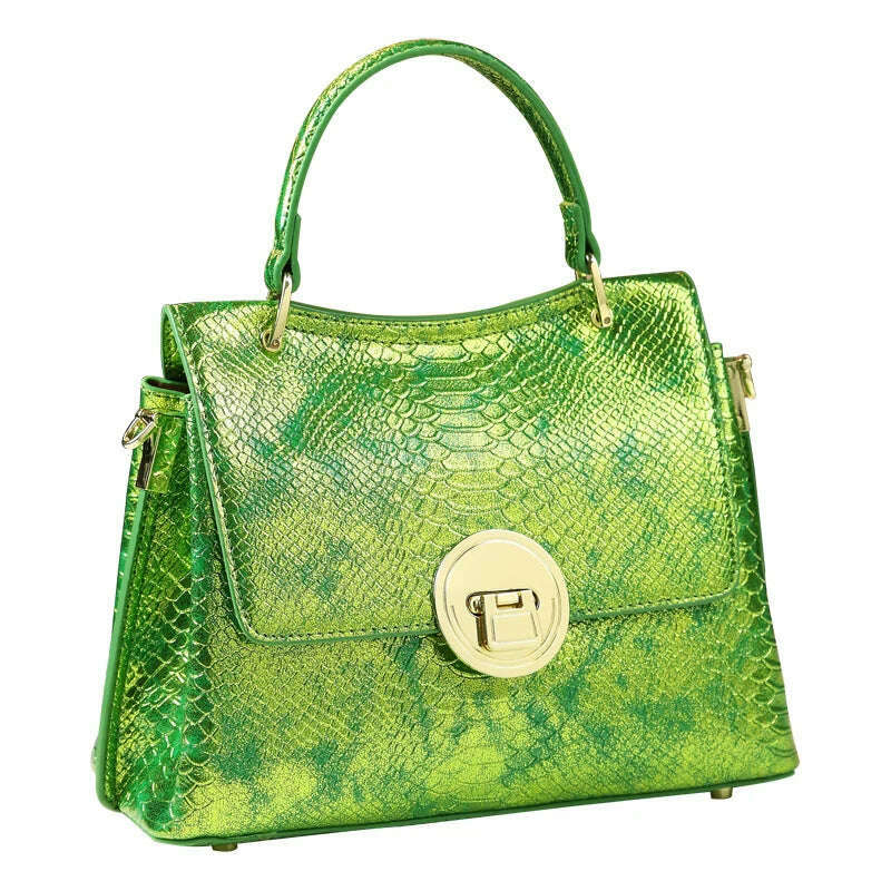 KIMLUD, Luxury Fashion Genuine Leather Women's Bag Ladies Small Women Handbag Shoulder Crossbody Bag Laser Craft Commute Mom Bags Tide, KIMLUD Womens Clothes