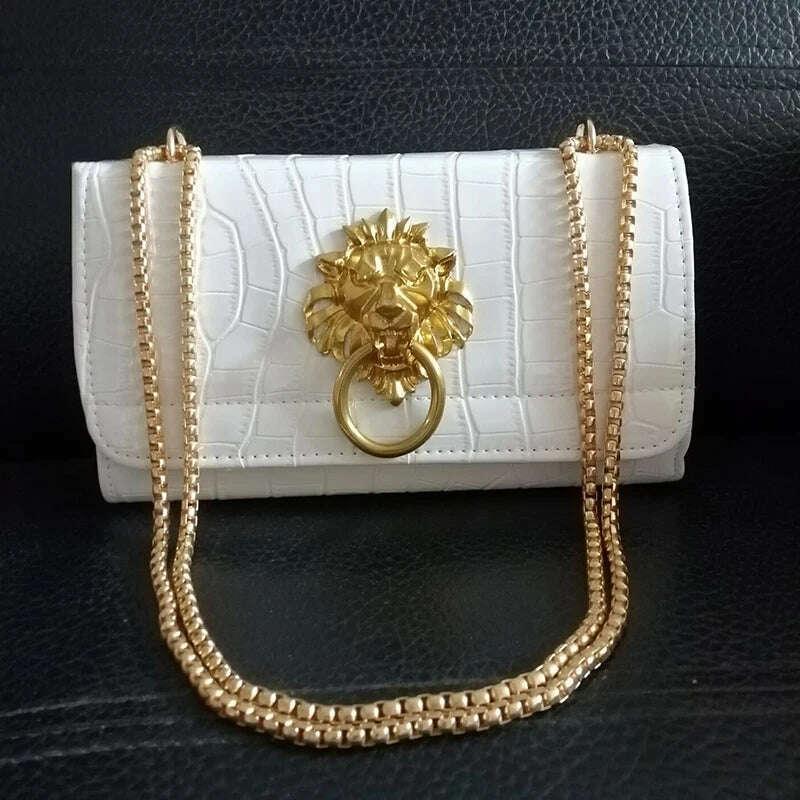 KIMLUD, Luxury Handbags Women Bags New Design European Brand Crocodile Chain Shoulder Crossbody Bags For Women Day Clutch Bolsa Feminina, white, KIMLUD APPAREL - Womens Clothes