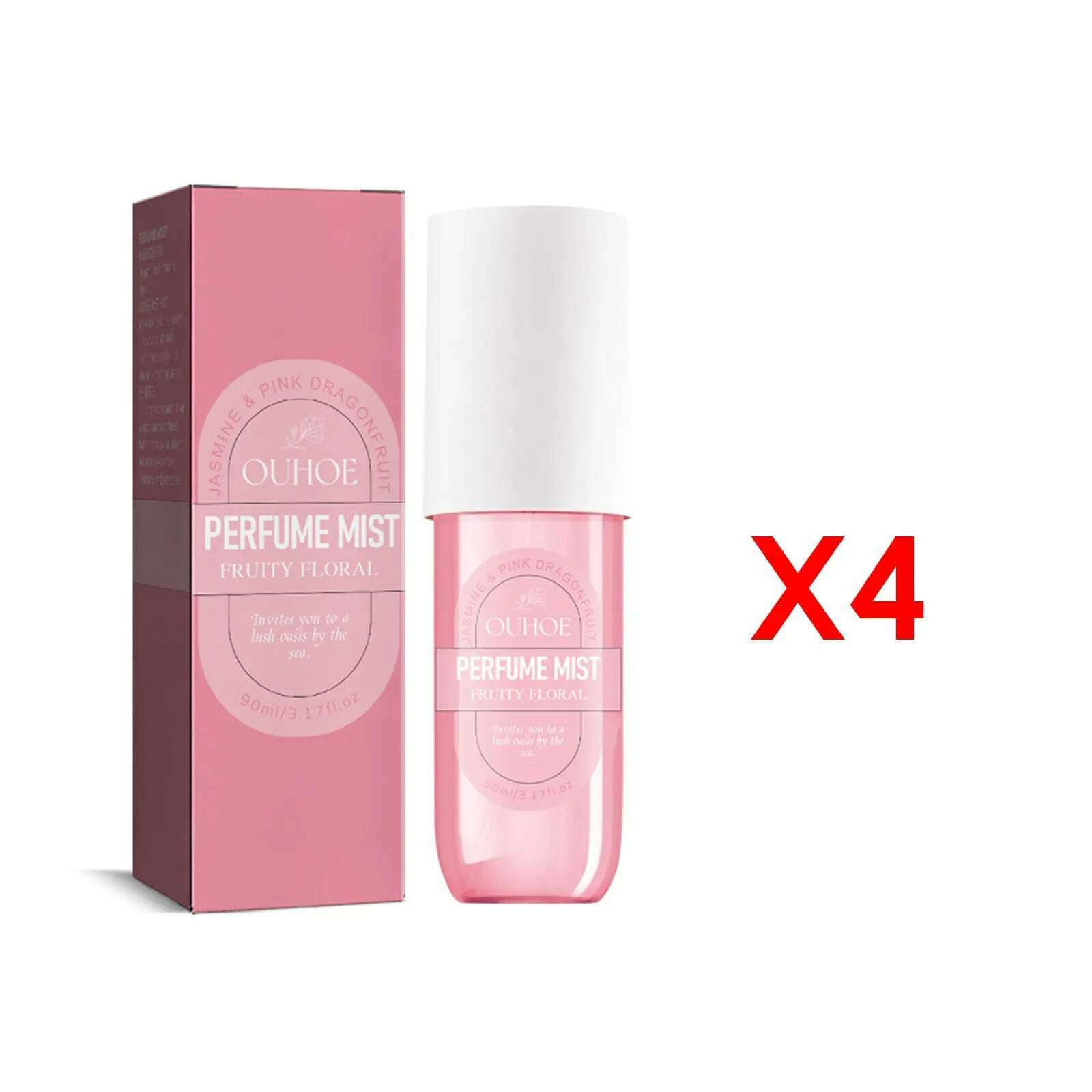 KIMLUD, Luxury High Quality Perfume for Women Dating Fresh Natural Long-lasting Fragrance Non-pungent Floral Body Perfume Mist, 90ml Boxedx4pcs / United States, KIMLUD APPAREL - Womens Clothes