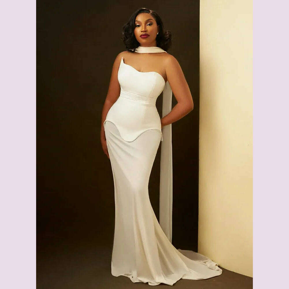 Luxury Sexy Strapless Backless White Black Maxi Long Women Celebrity D Luxury Sexy Strapless Backless White Black Maxi Long Women Celebrity D