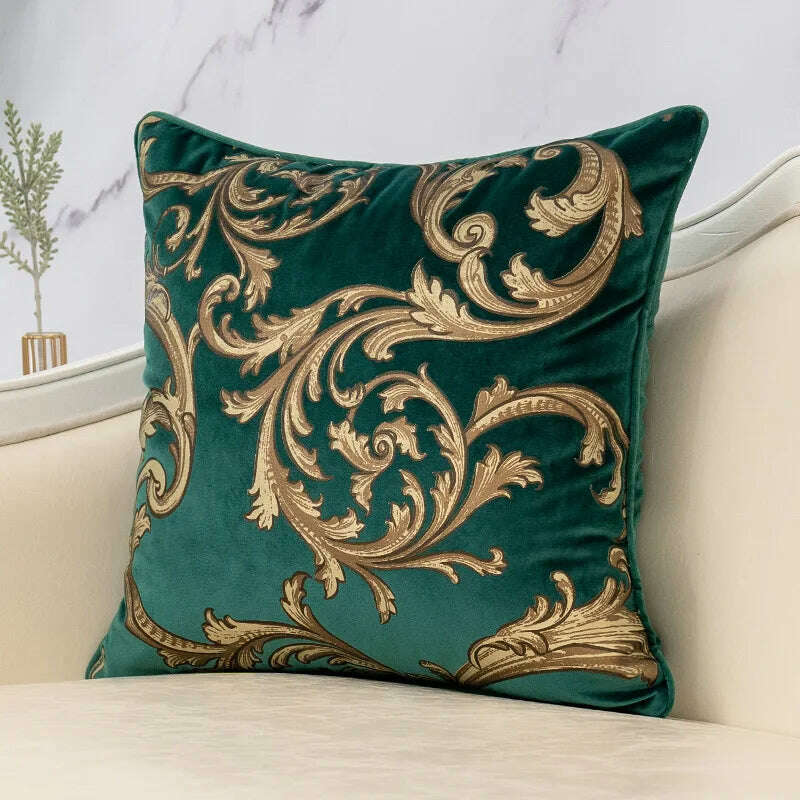 KIMLUD, Luxury Thick Velvet Cushion Cover Decorative Pillow Cover for Sofa Living Room Pillowcase High Quality Beige Grey Cushion Covers, 30x50cm / dark green, KIMLUD APPAREL - Womens Clothes