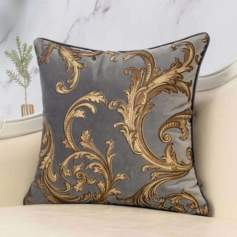 KIMLUD, Luxury Thick Velvet Cushion Cover Decorative Pillow Cover for Sofa Living Room Pillowcase High Quality Beige Grey Cushion Covers, 30x50cm / gray, KIMLUD APPAREL - Womens Clothes