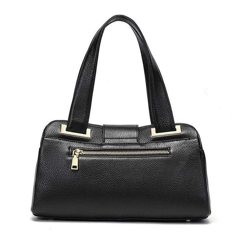 KIMLUD, Luxury Women Genuine Leather Handbag Leopard Printing Cow Leather Tote Bag Casual Cowhide Shoulder Bags, KIMLUD Womens Clothes