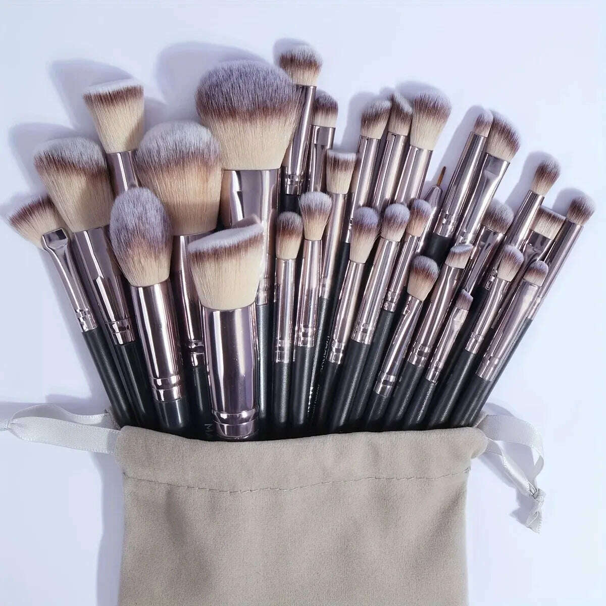 KIMLUD, MAANGE 30pcs Professional Makeup Brush Set Foundation Concealers Eye Shadows Powder Blush Blending Brushes Beauty Tools with Bag, KIMLUD Womens Clothes