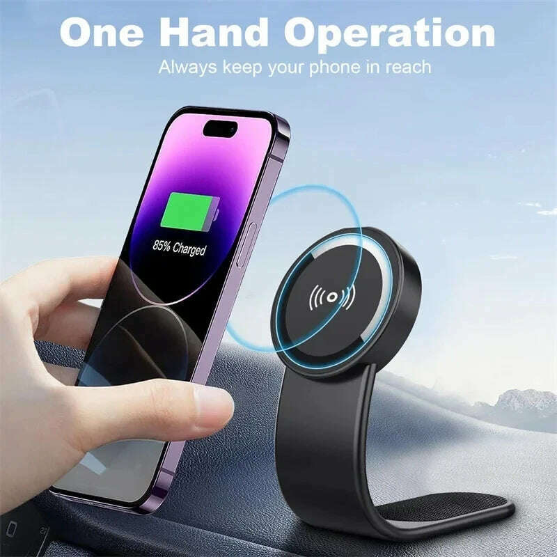 KIMLUD, Magnetic Car Phone Holder Mount Magnet Mobile Car Bracket Dashboard Stand Support In Car For Macsafe iPhone 15 14 13 12 Pro Max, KIMLUD Womens Clothes
