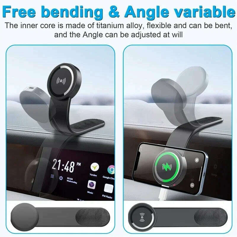 KIMLUD, Magnetic Car Phone Holder Mount Magnet Mobile Car Bracket Dashboard Stand Support In Car For Macsafe iPhone 15 14 13 12 Pro Max, KIMLUD Womens Clothes