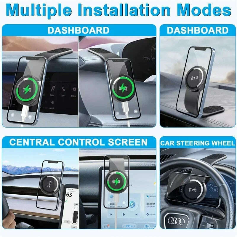 KIMLUD, Magnetic Car Phone Holder Mount Magnet Mobile Car Bracket Dashboard Stand Support In Car For Macsafe iPhone 15 14 13 12 Pro Max, KIMLUD Womens Clothes