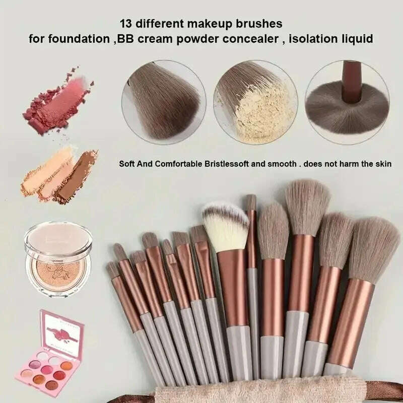 Makeup Brush Set Soft Fluffy Professiona Cosmetic Foundation Powder Eyeshadow Kabuki Blending Make Up Brush Beauty Tool Makeup - KIMLUD