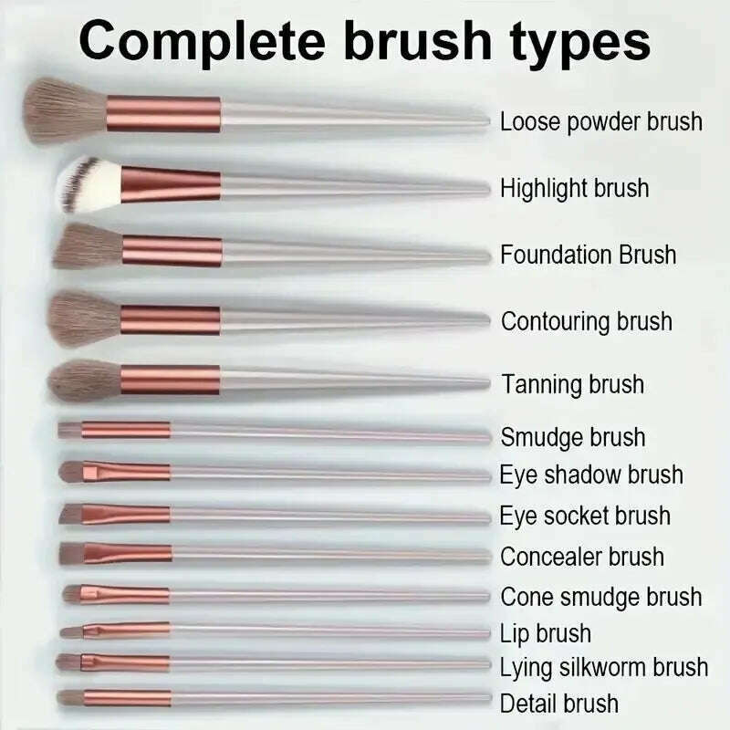 Makeup Brush Set Soft Fluffy Professiona Cosmetic Foundation Powder Eyeshadow Kabuki Blending Make Up Brush Beauty Tool Makeup - KIMLUD