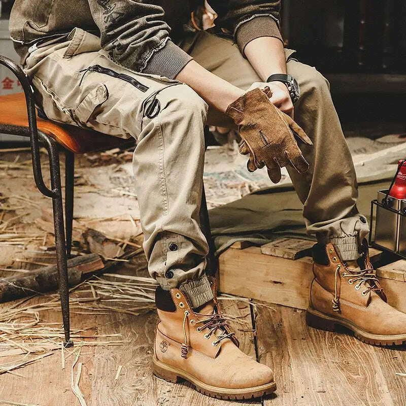 KIMLUD, Man Camo Navy Trousers Harem Y2k Tactical Military Cargo Pants for Men Techwear High Quality Outdoor Hip Hop Work Stacked Slacks, KIMLUD Womens Clothes