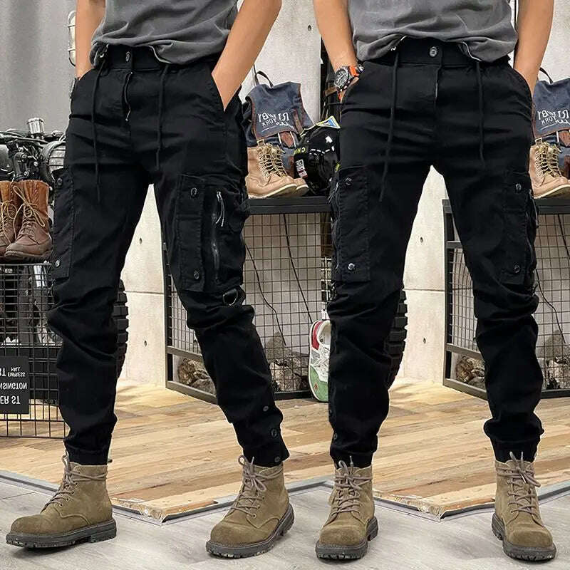 KIMLUD, Man Camo Navy Trousers Harem Y2k Tactical Military Cargo Pants for Men Techwear High Quality Outdoor Hip Hop Work Stacked Slacks, KIMLUD Womens Clothes