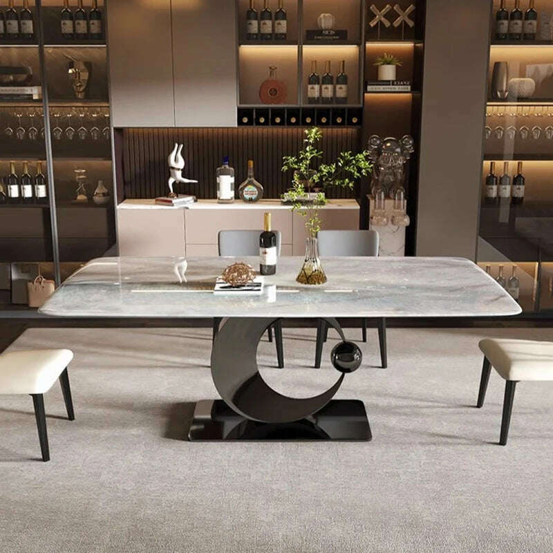 KIMLUD, Marble Kitchen Dining Table Coffee Dressing Modern Room Sets Dining Table Salon Desk Balcony Mesa Plegable Hotel Furniture, KIMLUD Womens Clothes