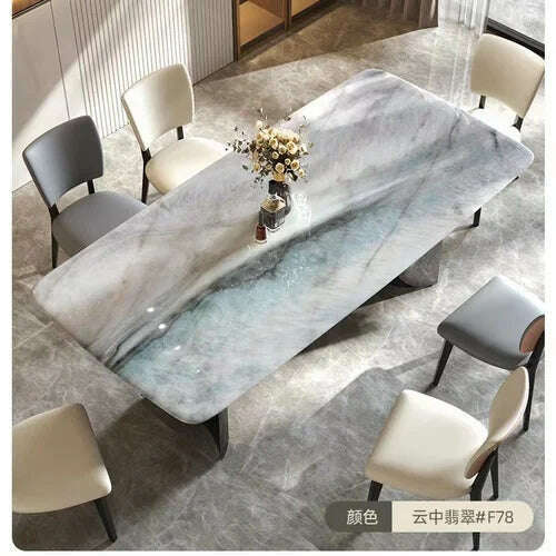 KIMLUD, Marble Kitchen Dining Table Coffee Dressing Modern Room Sets Dining Table Salon Desk Balcony Mesa Plegable Hotel Furniture, KIMLUD Womens ClothesKIMLUD, Marble Kitchen Dining Table Coffee Dressing Modern Room Sets Dining Table Salon Desk Balcony Mesa Plegable Hotel Furniture, 160X90X75cm, KIMLUD APPAREL - Womens Clothes