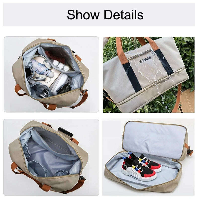 MARKROYAL Fashion Travel Bags For Women Large Capacity Men's Sports bag Waterproof Female Messenger Bag Dry And Wet Dropshipping - KIMLUD