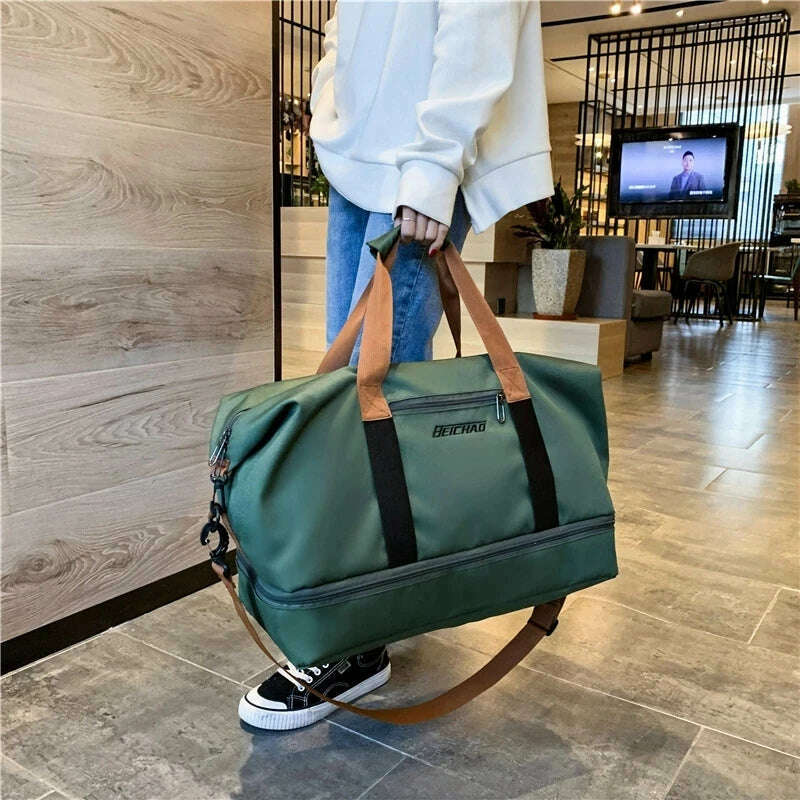 MARKROYAL Fashion Travel Bags For Women Large Capacity Men's Sports bag Waterproof Female Messenger Bag Dry And Wet Dropshipping - KIMLUD