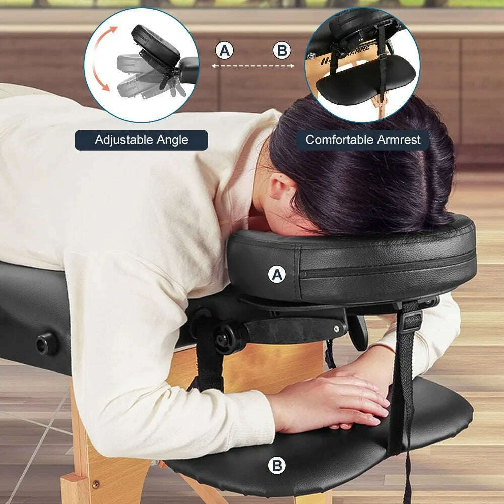 KIMLUD, Massage Bed, Massage Table Portable Massage Bed Lash Spa Bed Tattoo Face Cradle Bed Height 35Inch Adjustable 2 Fold With Bag - B, KIMLUD Womens Clothes