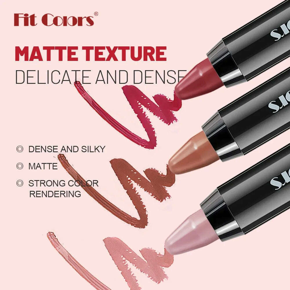 Matte Brown Lip Liner Pencil Lip Outline Contouring Lasting Waterproof Lipstick Crayon Pigments Moisturizing Lip Balm Cosmetics - KIMLUD