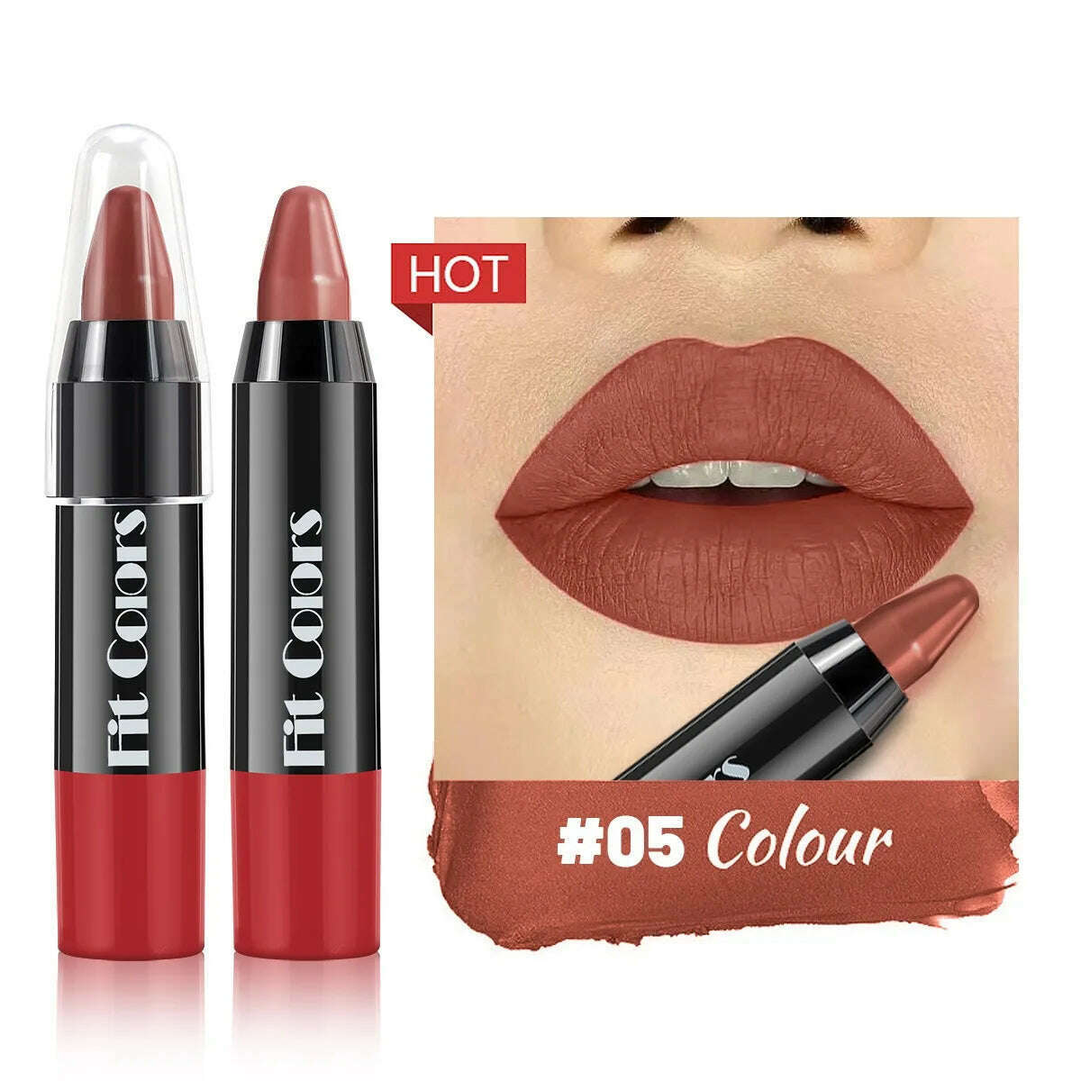 Matte Brown Lip Liner Pencil Lip Outline Contouring Lasting Waterproof Lipstick Crayon Pigments Moisturizing Lip Balm Cosmetics - KIMLUD
