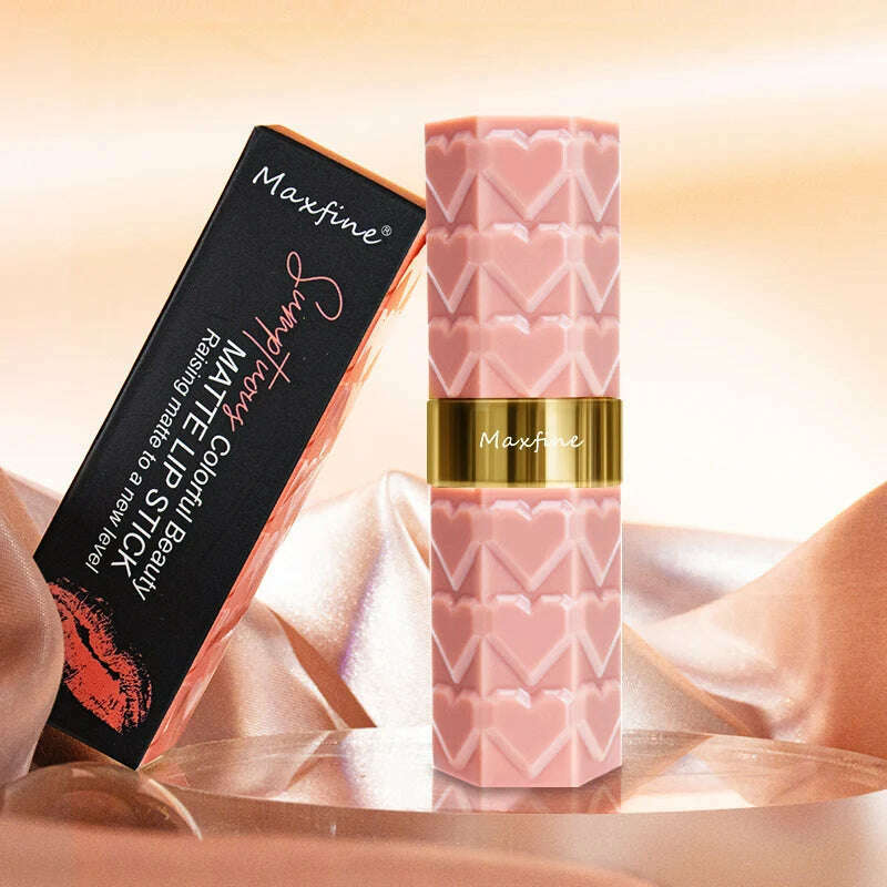 Matte Lipstick, 18-Color, Long-Lasting, Non-Stick Cup, Fade-Resistant, Velvety Texture, Luxurious Hydrating Lip Makeup For All-D - KIMLUD