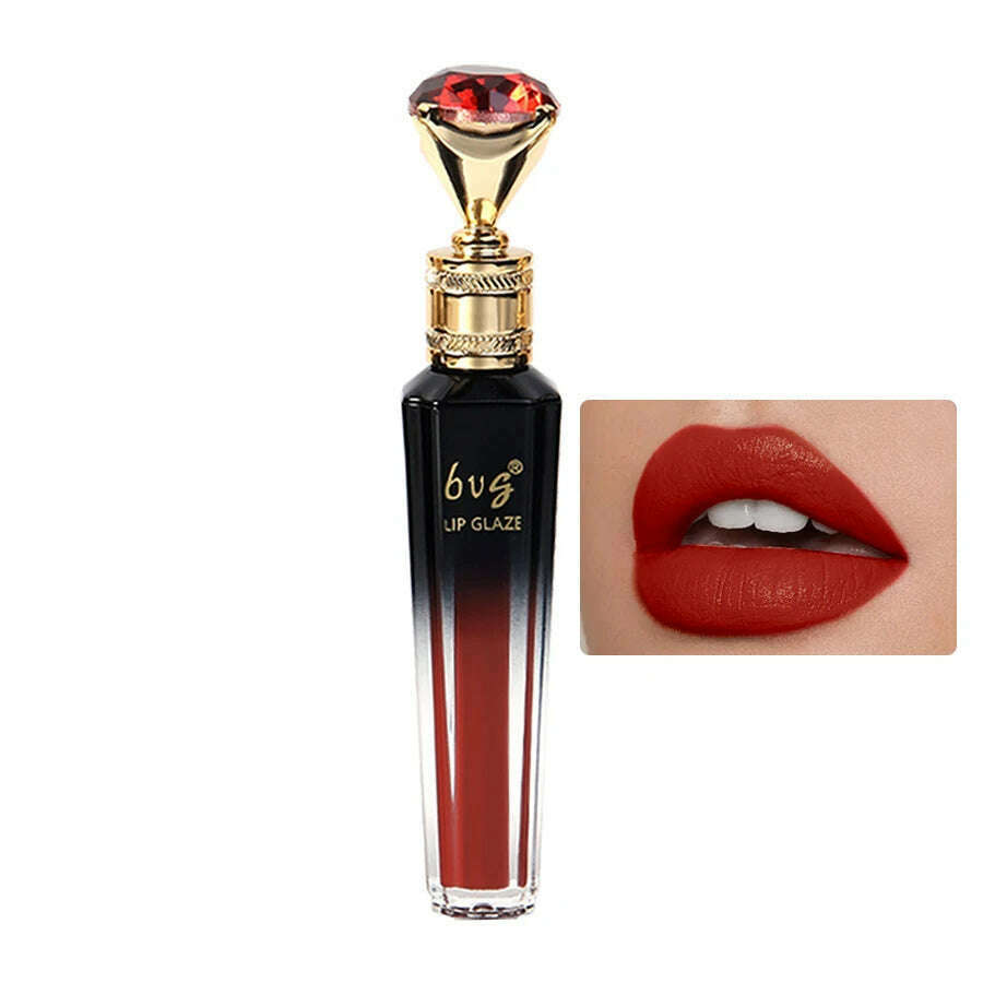 Matte Velvet Liquid Lipstick Lasting Easy Color Waterproof Moisturizing Not Easy To Stick Cup Lip Glaze - KIMLUD
