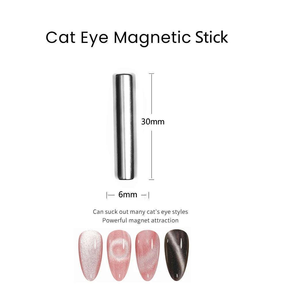 KIMLUD, MAYCHAO 7ml Cat Eye Gel Nail Polish Shiny Magnetic Gel Semi Permanent Soak Off UV Gel Glitter Manicure For Nail Art Gel Varnish, 30-6mm Magnet, KIMLUD Womens Clothes