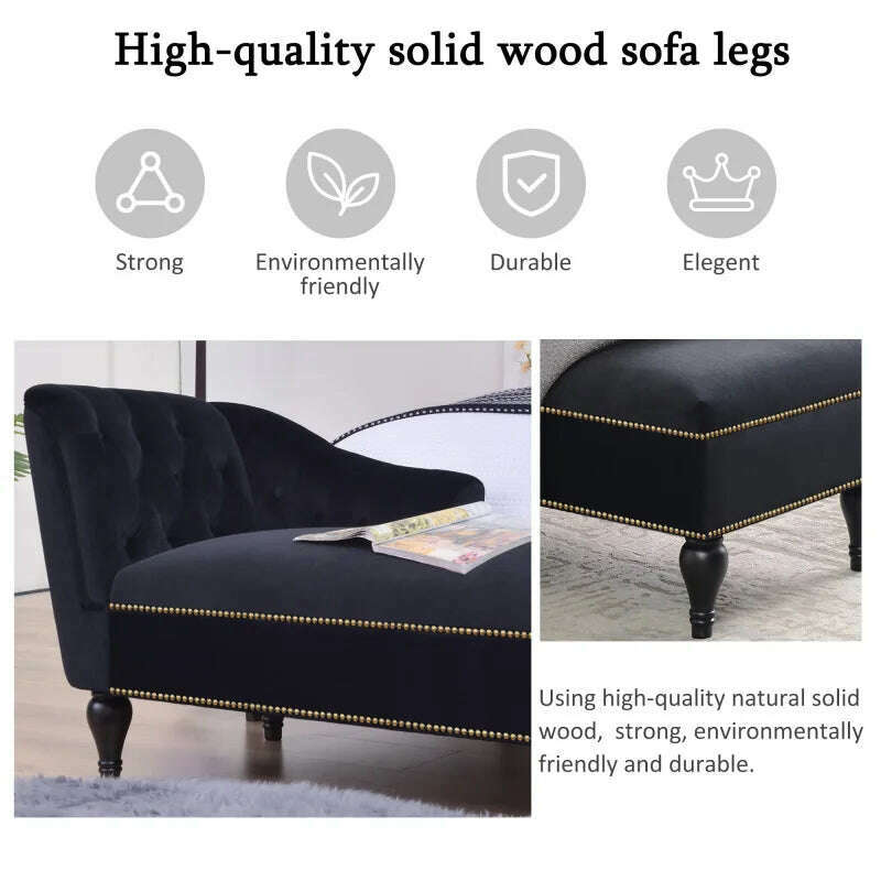 Medieval vintage velvet lounge chair, modern right arm cushioned lounge chair, multi-functional single person sleeping sofa - KIMLUD