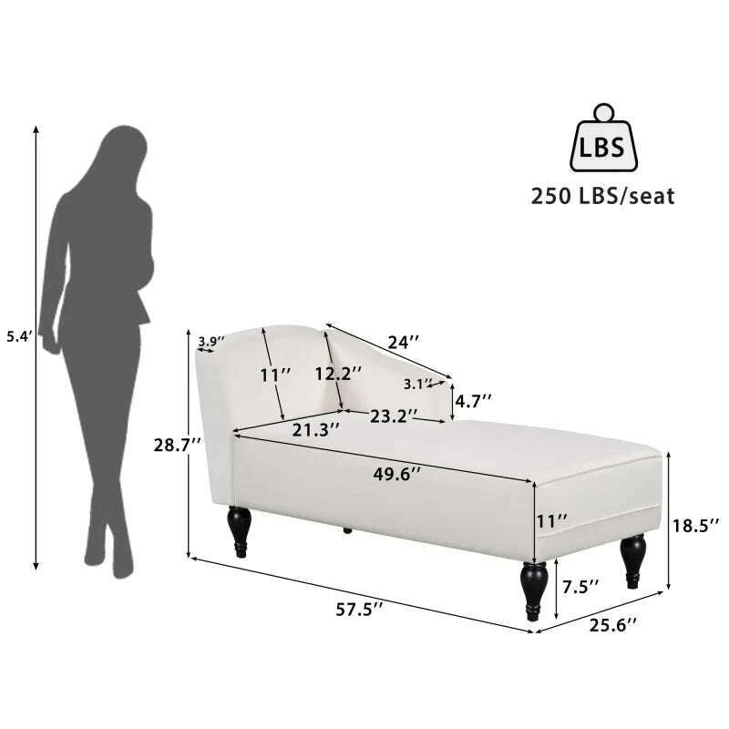 Medieval vintage velvet lounge chair, modern right arm cushioned lounge chair, multi-functional single person sleeping sofa - KIMLUD