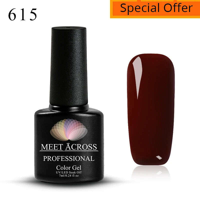 MEET ACROSS 5ml Pink Dried Flower Gel Nail Polish Natural Flower Fairy Nail Art Gel Soak Off UV LED Painting Varnishes For Nails - KIMLUD