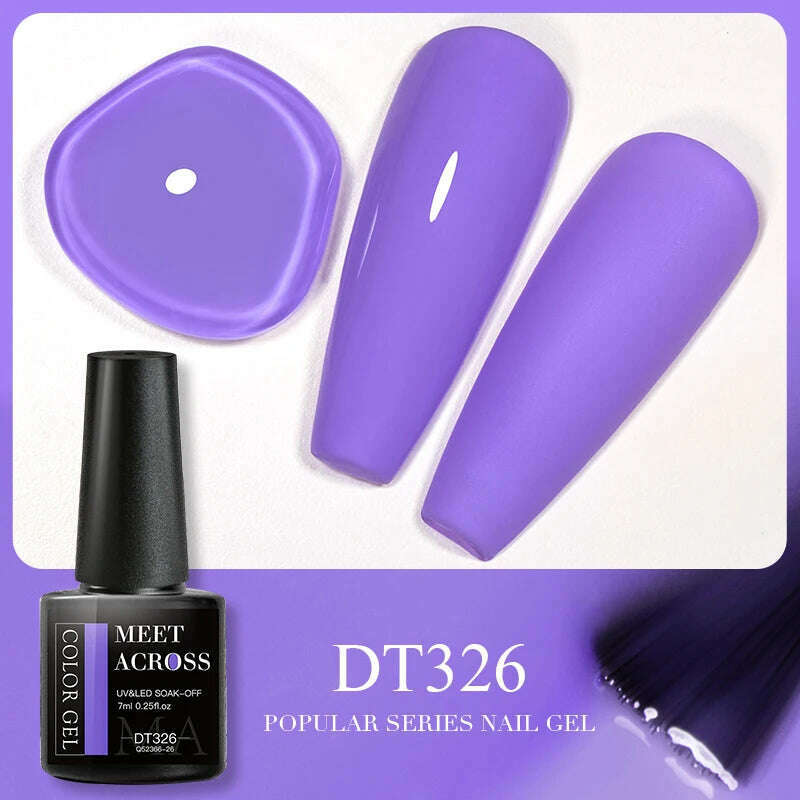 MEET ACROSS 5ml Pink Dried Flower Gel Nail Polish Natural Flower Fairy Nail Art Gel Soak Off UV LED Painting Varnishes For Nails - KIMLUD