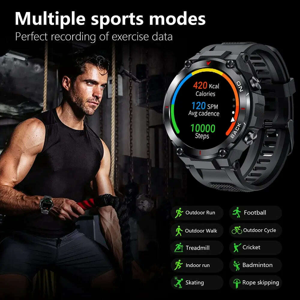 KIMLUD, MELANDA Outdoor Military GPS Smart Watch Men 360*360 HD Screen Heart Rate IP68 Waterproof Sports Smartwatch For Android IOS K37, KIMLUD Womens Clothes