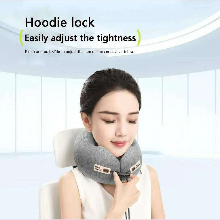 Memory Foam Neck Pillow Cervical Vertebra Travel Portable Noon Break Aircraft U Type Of Pillow Sleep Camping Pillow Carry Bag - KIMLUD
