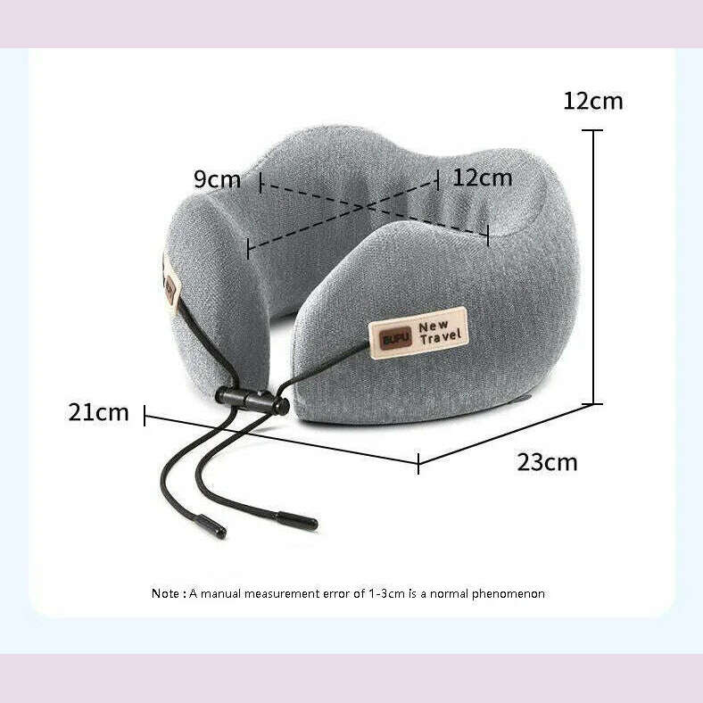 Memory Foam Neck Pillow Cervical Vertebra Travel Portable Noon Break Aircraft U Type Of Pillow Sleep Camping Pillow Carry Bag - KIMLUD