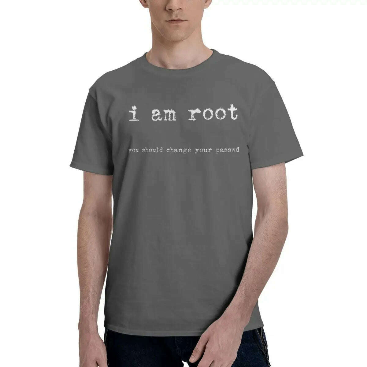 Men I Am Root Ubuntu Command Line Linux Unix Hacking T Shirts Stuff Cotton Clothes - KIMLUD