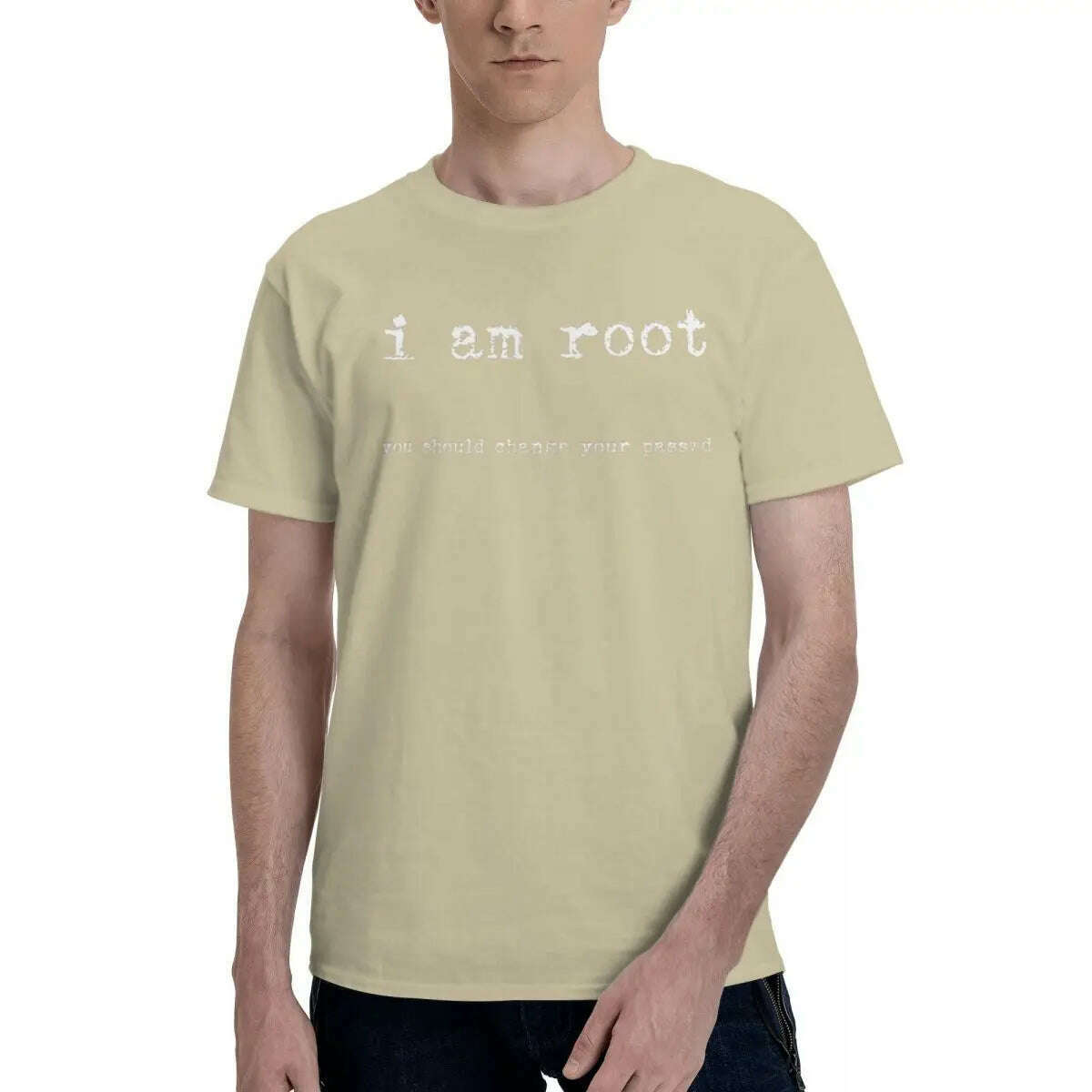 Men I Am Root Ubuntu Command Line Linux Unix Hacking T Shirts Stuff Cotton Clothes - KIMLUD