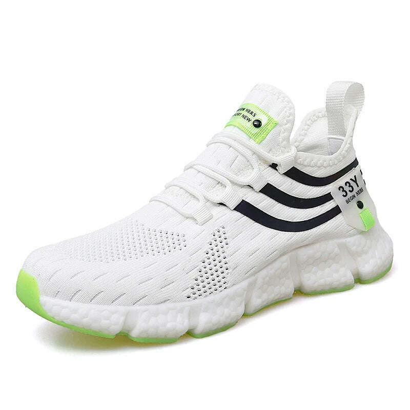KIMLUD, Men Shoes Sneakers Breathable Comfortable Casual Running Shoes Luxury Tenis Sneaker Male Footwear 2024 Summer Men Tennis Shoes, WHITE / 37, KIMLUD Womens Clothes