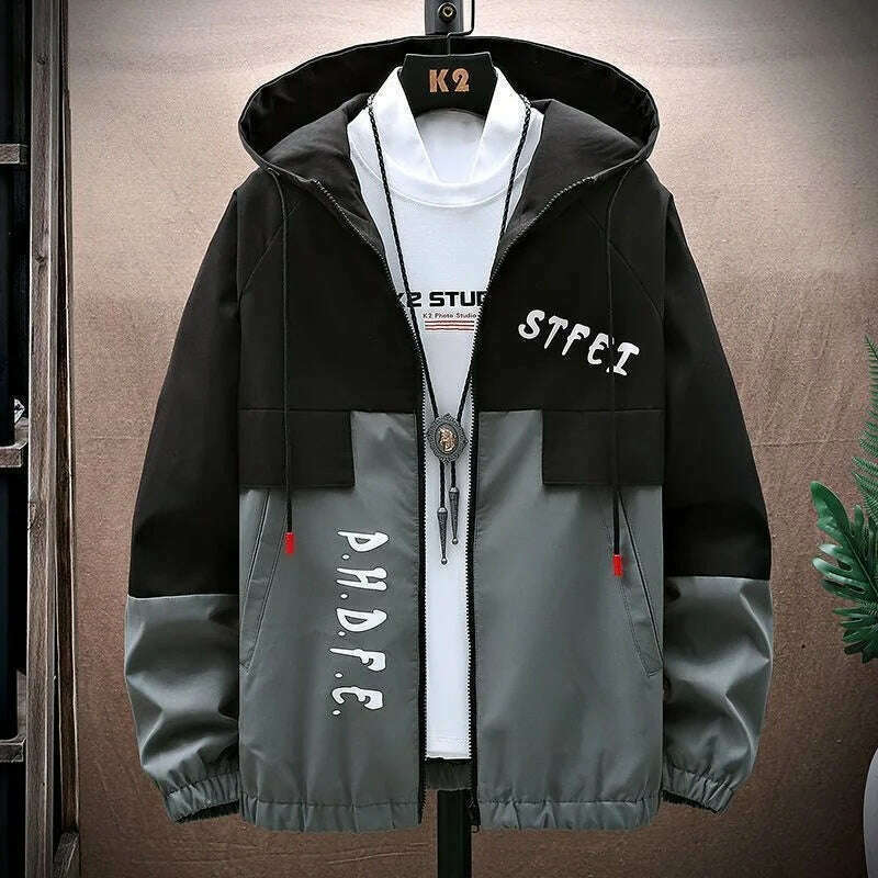 Men Tracksuit Autumn Sportswear Two Piece Sets Man Hip Hop Fashion Sweatpants Brand Clothing Mens Students Sweatsuit Hoodie Suit - KIMLUD