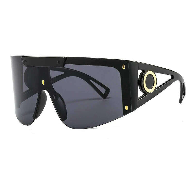 KIMLUD, Men's Mask Goggles Sunglasses For Women Fashion One Piece Square Sun Glasses Men Oversized Ladies Eyeglasses UV400 oculos H146, KIMLUD Womens Clothes
