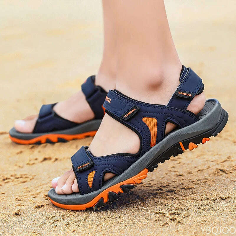 KIMLUD, Men's Sandals 2022 Beach and Sea Casual Shoes Sandal for Men Summer Male New Slippers Wears Genuine Leather Man Flip Flops, KIMLUD Womens Clothes