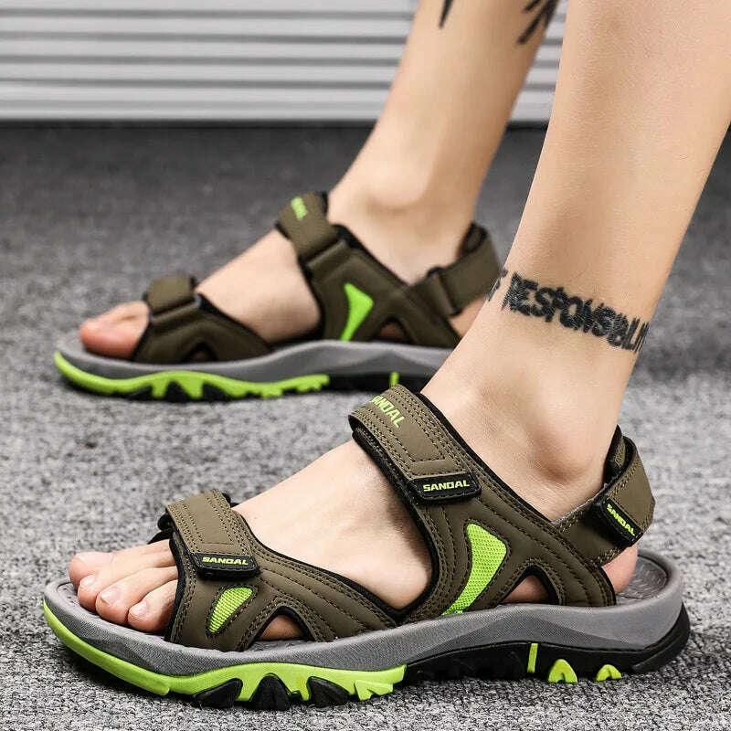 KIMLUD, Men's Sandals 2022 Beach and Sea Casual Shoes Sandal for Men Summer Male New Slippers Wears Genuine Leather Man Flip Flops, KIMLUD Womens Clothes