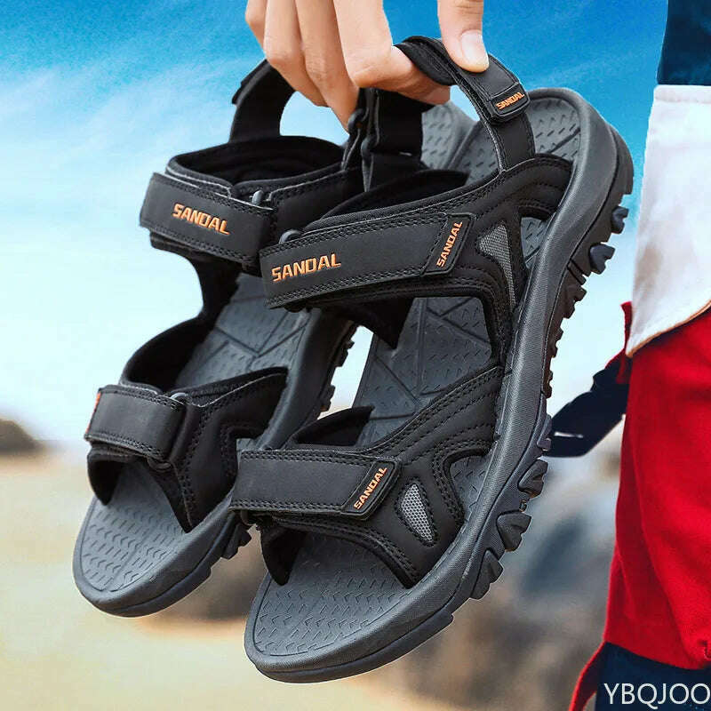KIMLUD, Men's Sandals 2022 Beach and Sea Casual Shoes Sandal for Men Summer Male New Slippers Wears Genuine Leather Man Flip Flops, KIMLUD Womens Clothes