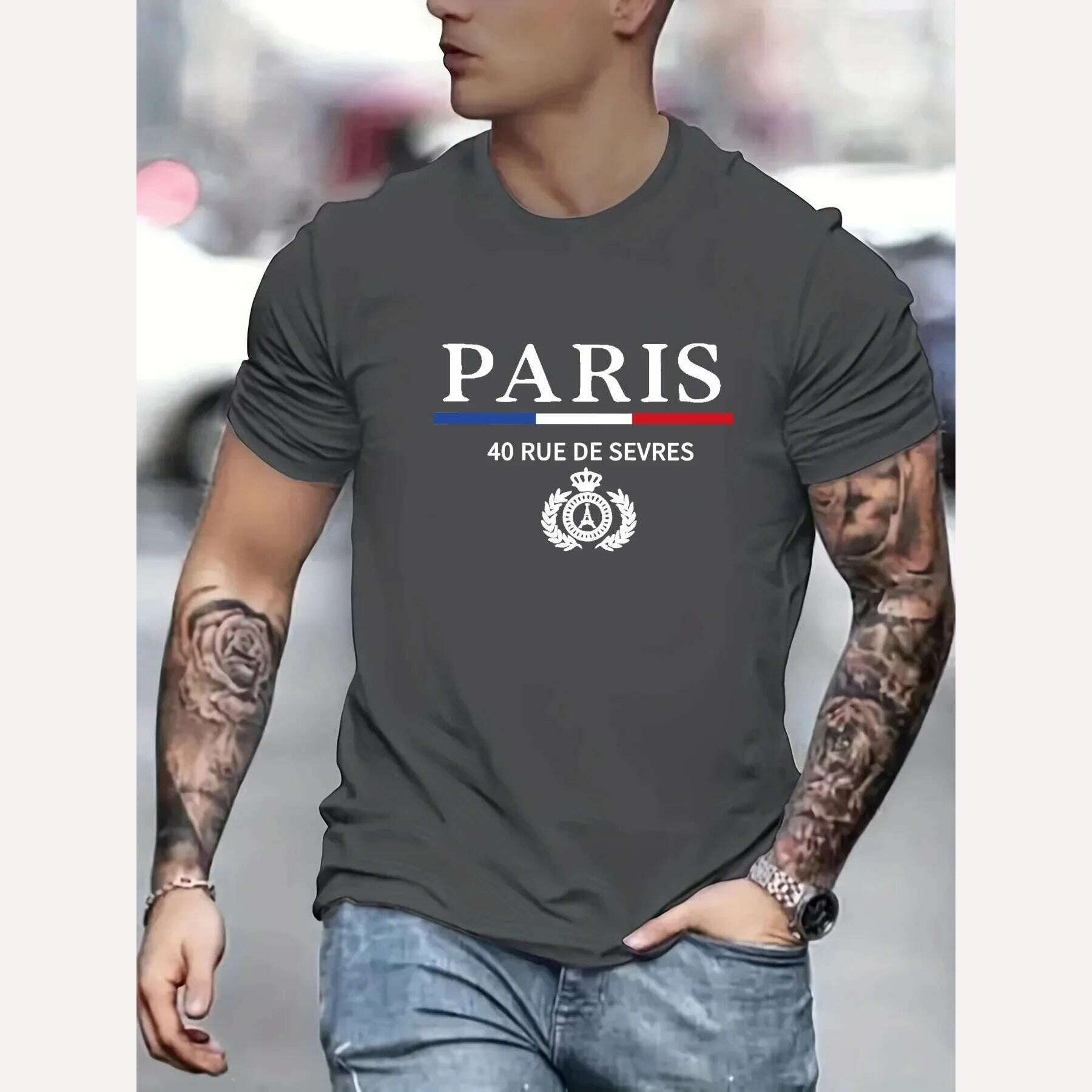KIMLUD, Men's Autumn Winter Hooded Fashion Sweater Tshirt Tops, 0-PARIS-shen hui / M, KIMLUD APPAREL - Womens Clothes