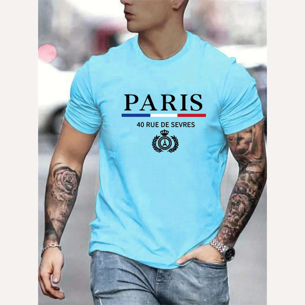 KIMLUD, Men's Autumn Winter Hooded Fashion Sweater Tshirt Tops, 0-PARIS-tian lan / XS, KIMLUD APPAREL - Womens Clothes
