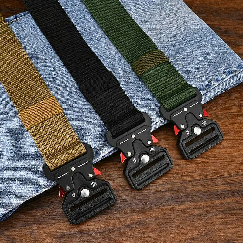 Men's Belt Outdoor Multi Function Belt High Quality Canvas For Nylon Male Luxury Belts Women's Sports Jeans Belt Neutral Belts - KIMLUD