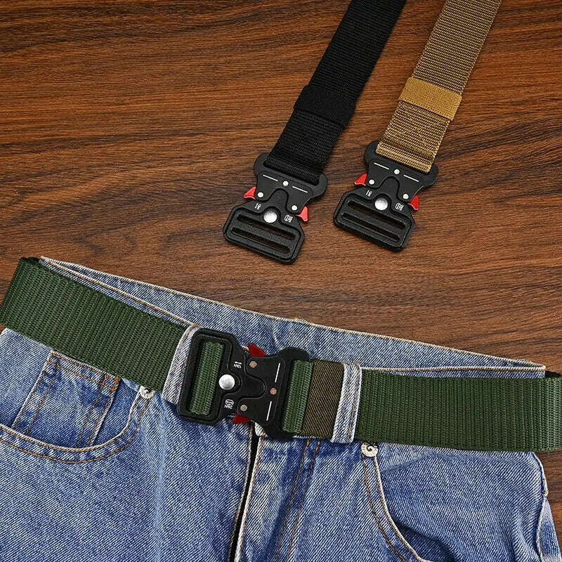 Men's Belt Outdoor Multi Function Belt High Quality Canvas For Nylon Male Luxury Belts Women's Sports Jeans Belt Neutral Belts - KIMLUD
