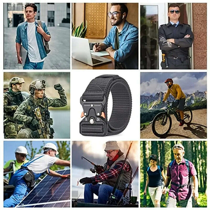 Men's Belt Outdoor Multi Function Belt High Quality Canvas For Nylon Male Luxury Belts Women's Sports Jeans Belt Neutral Belts - KIMLUD