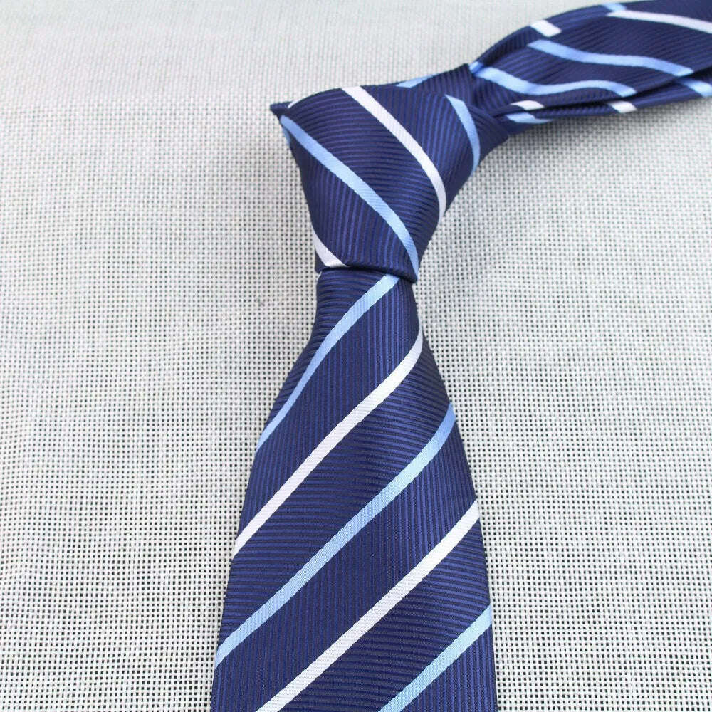 Mens Business Tie Formal Striped Dot Jacquard Wedding Necktie 8CM Classic Corbata Neckwear Gravata - KIMLUD